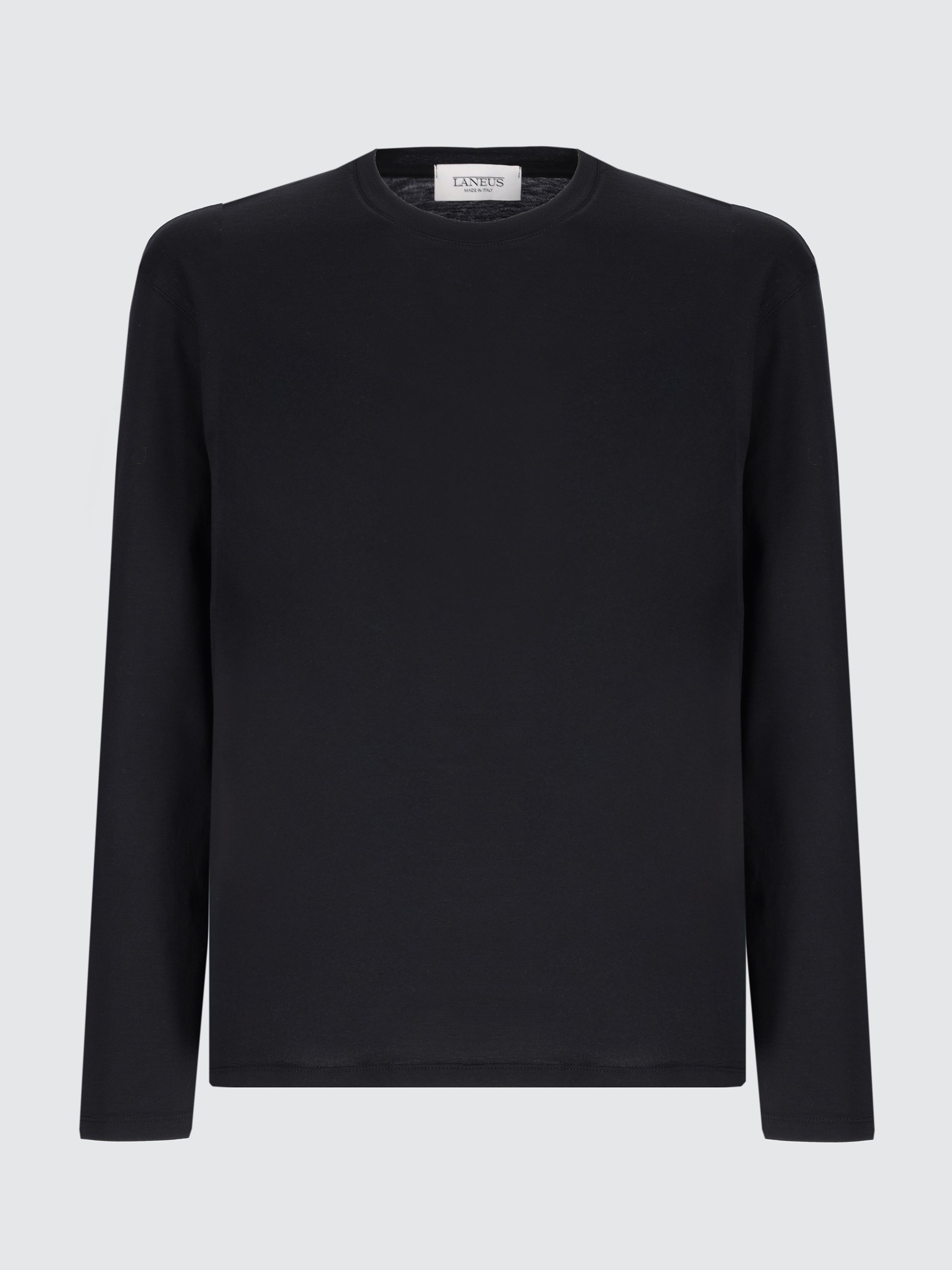 Long sleeve cotton and silk t-shirt