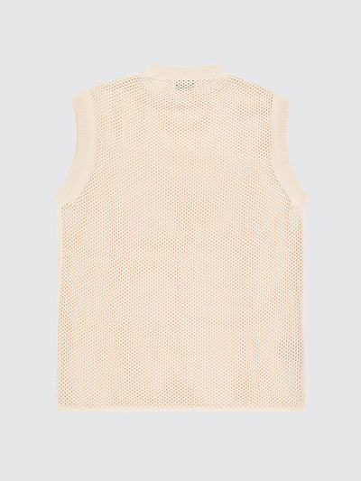 Boxy knitted vest