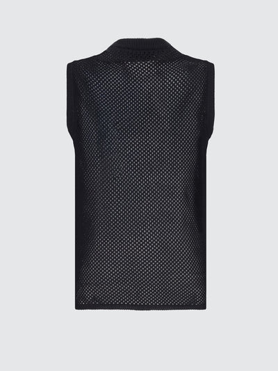 Boxy knitted vest