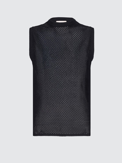 Boxy knitted vest