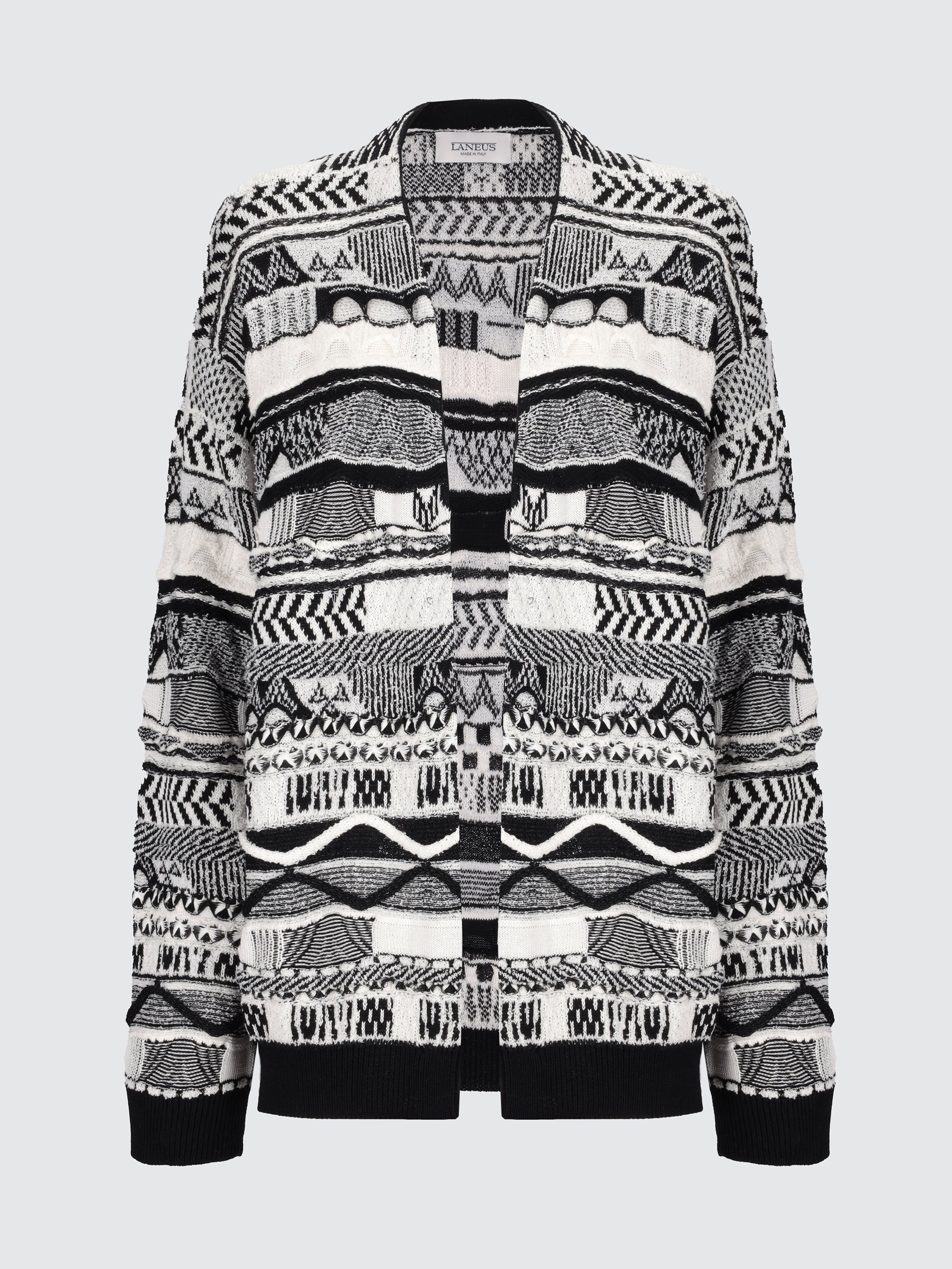 Knitted "Laneus" jacquard cardigan