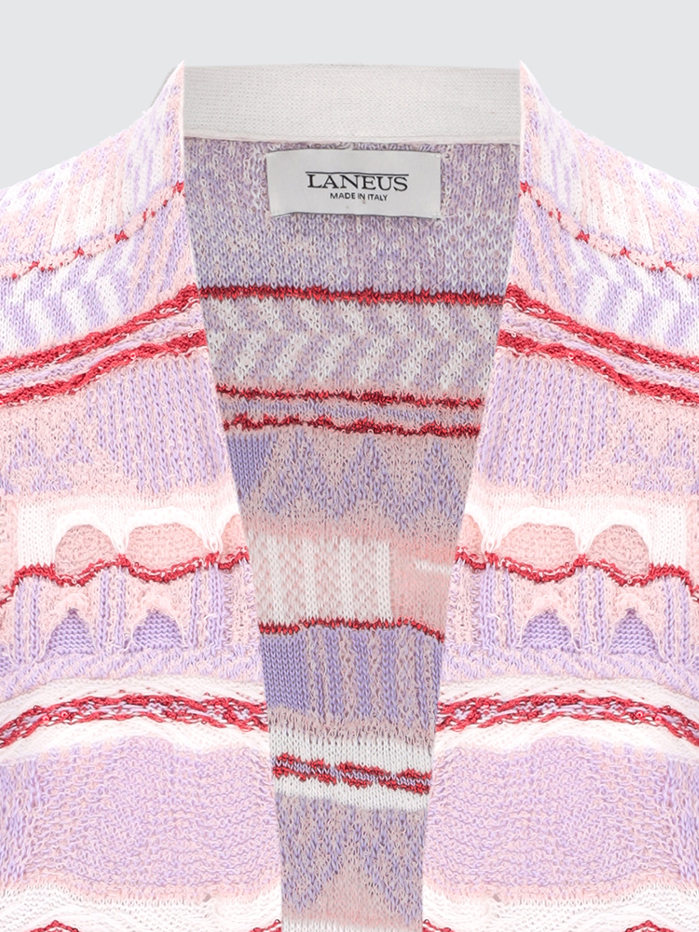 Cardigan jacquard multifilo "Laneus"