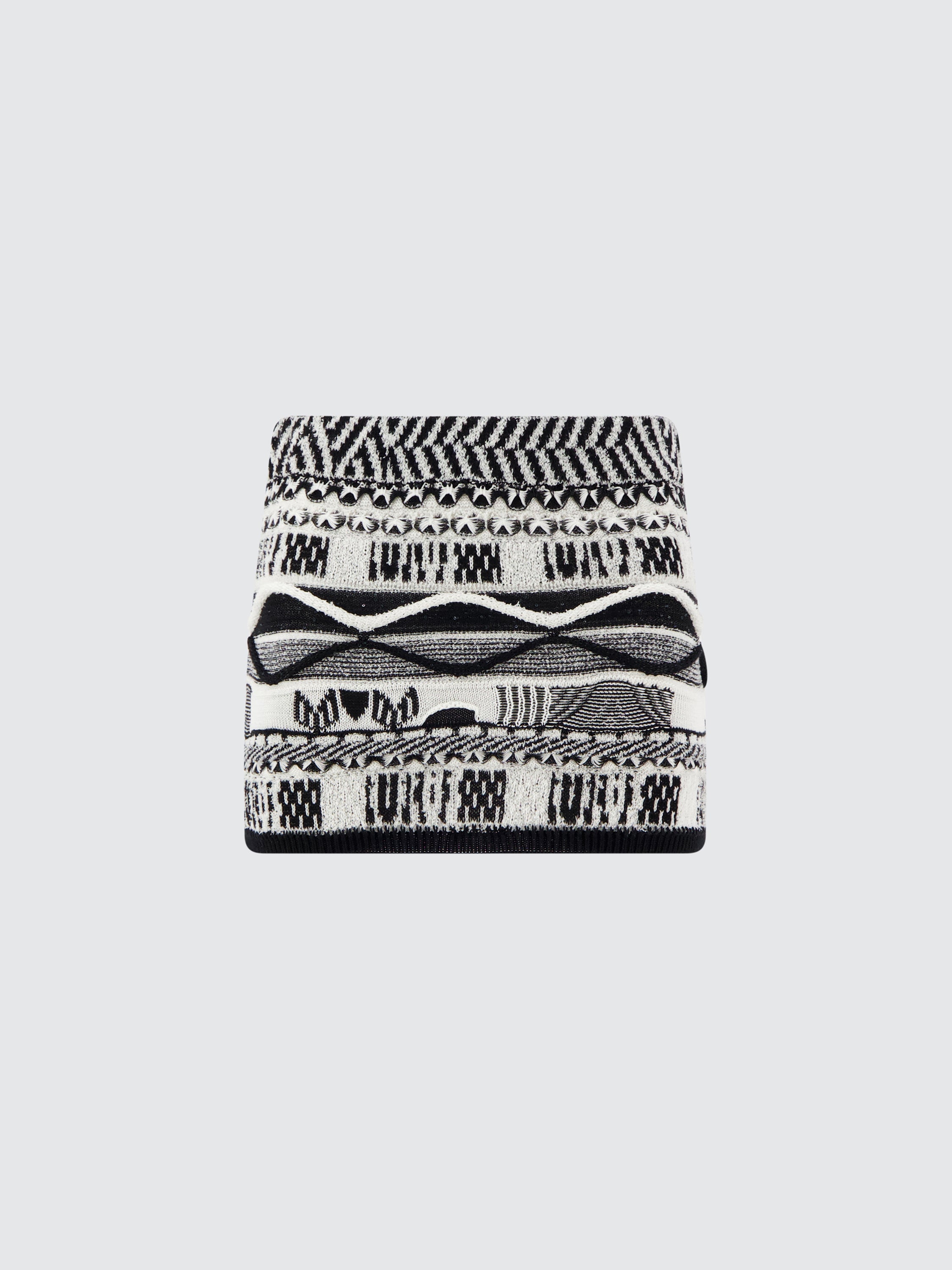 Knitted "Laneus" jacquard mini skirt