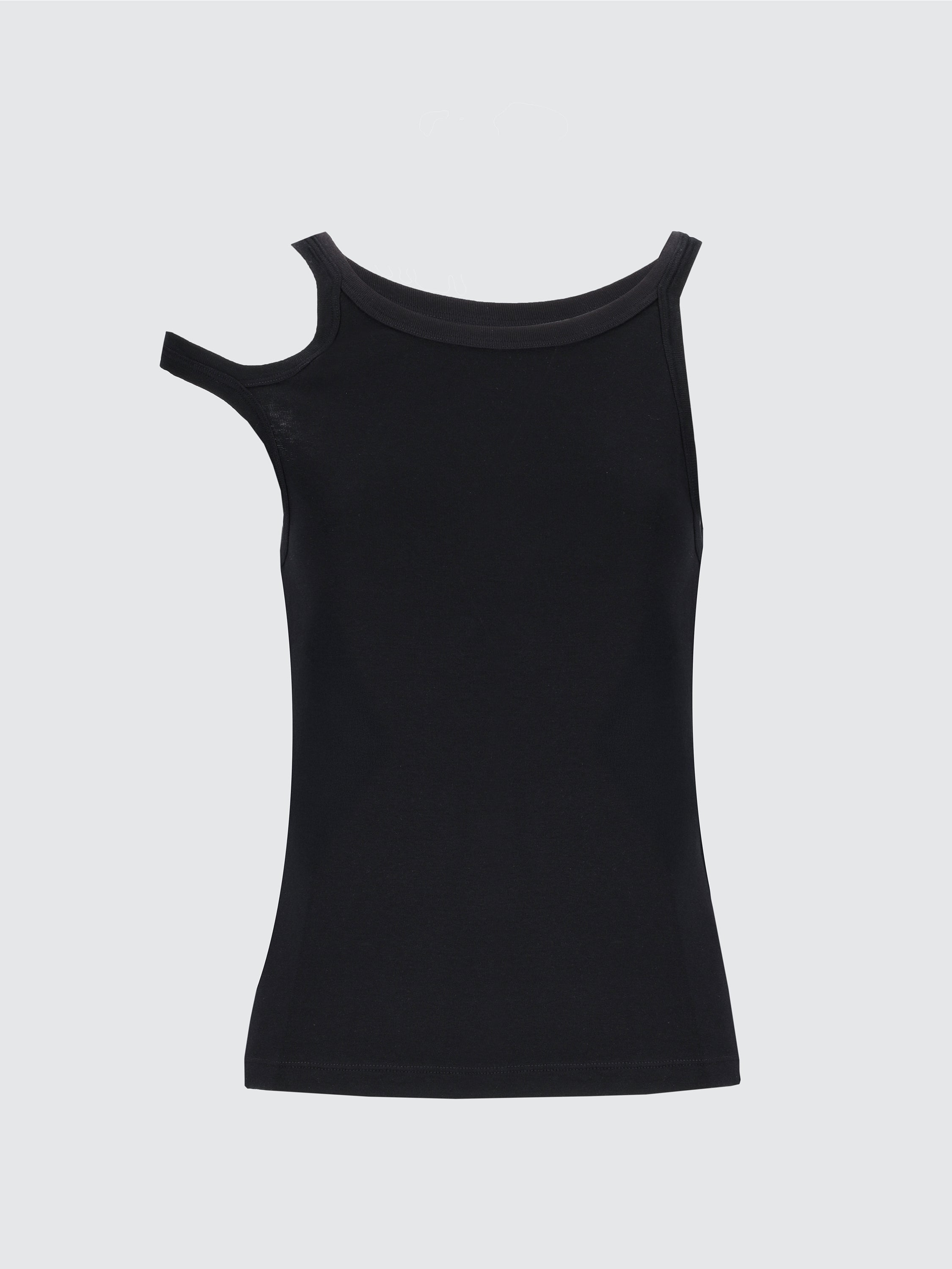 Jersey and silk tank top