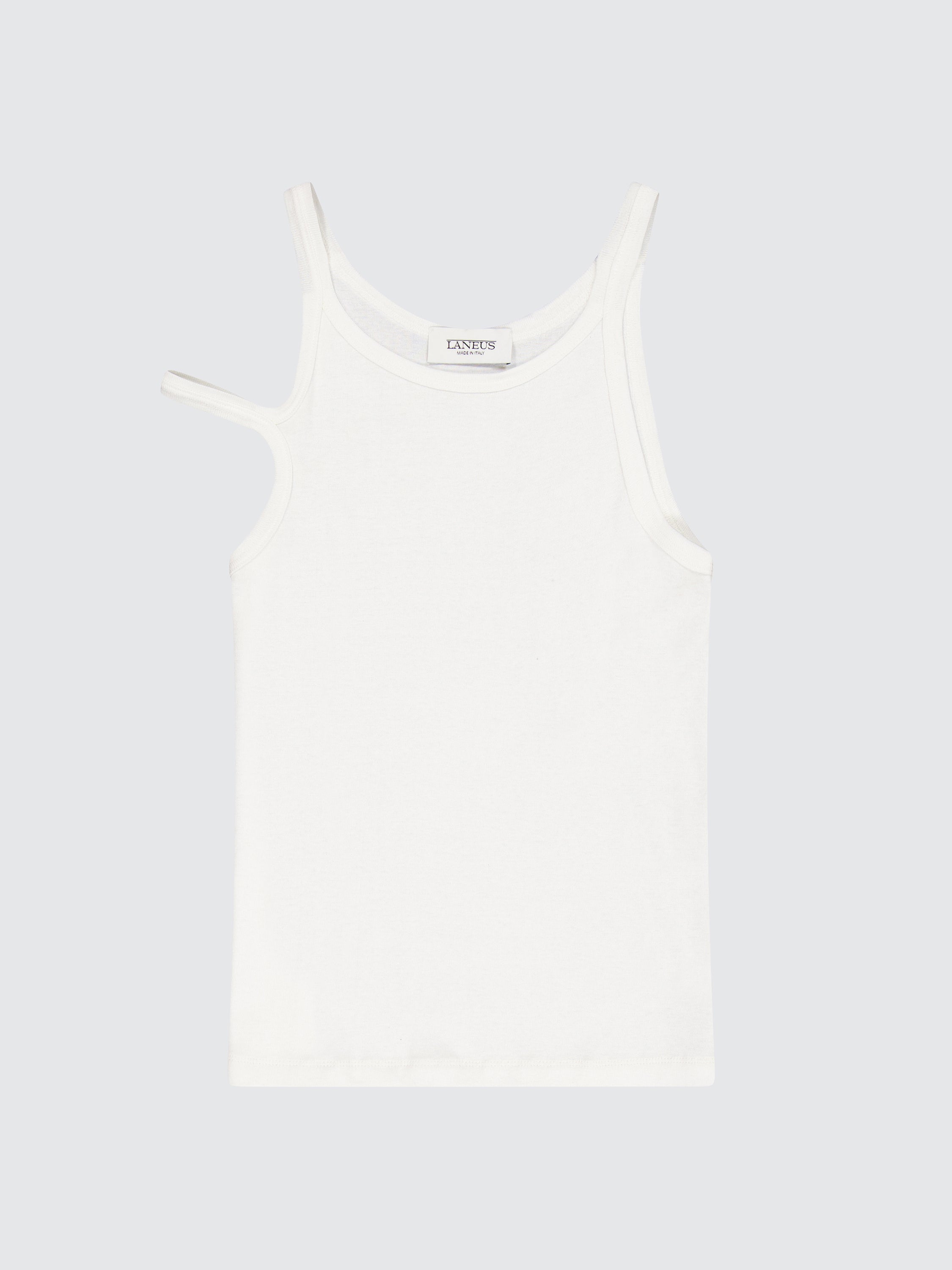 Jersey and silk tank top