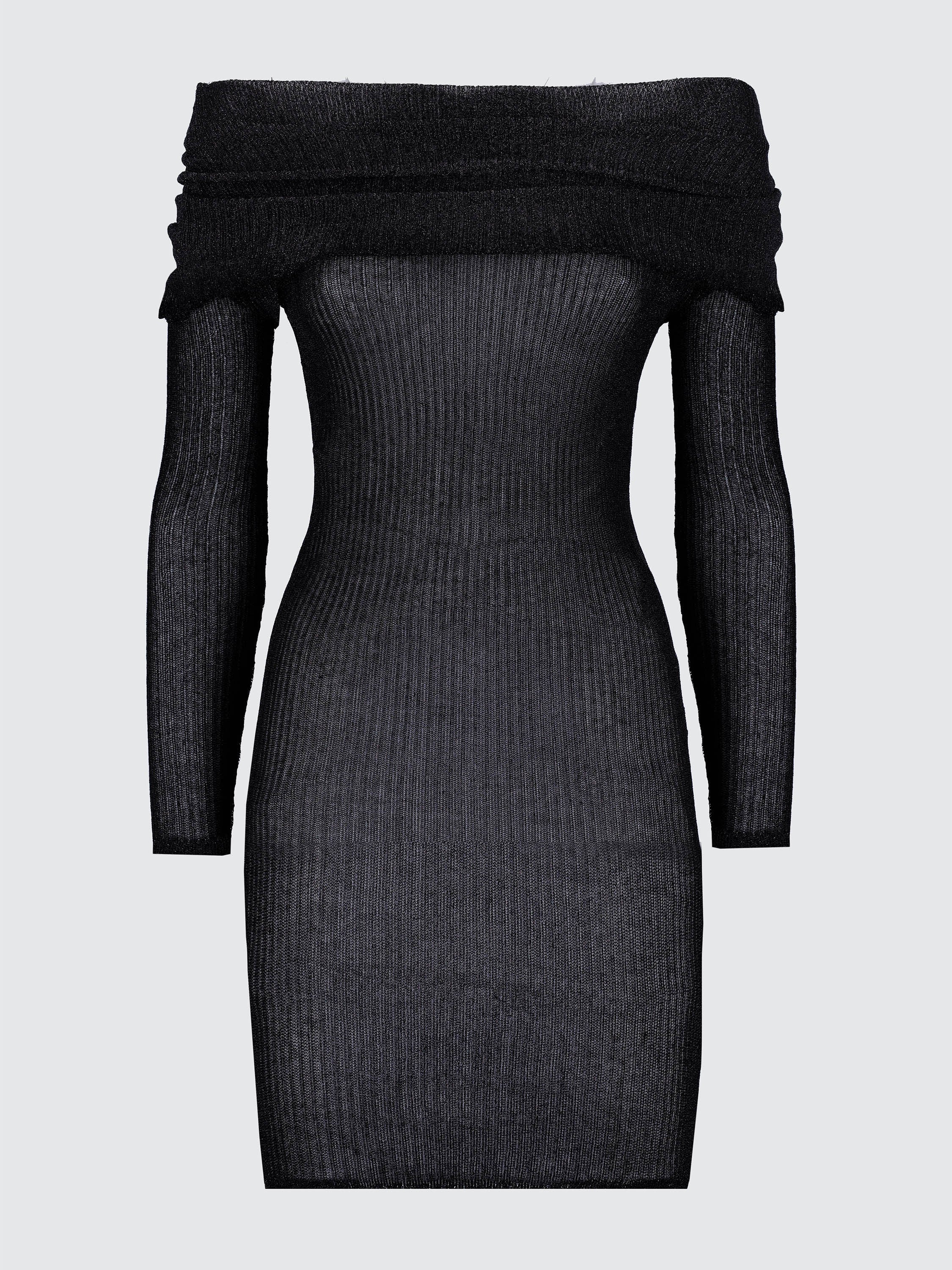 Mini Dress Scollo A Barchetta In Lurex