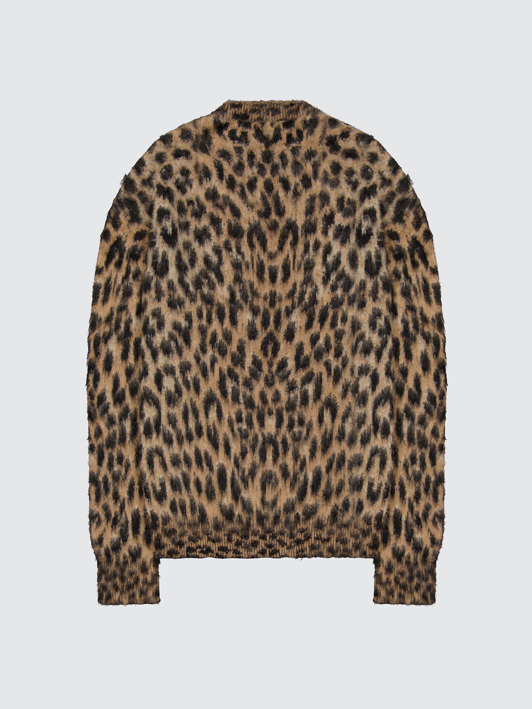 Oversized Crewneck Animalier Alpaca Sweater